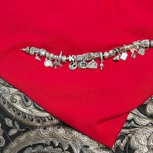 Pandora bracelet with charms